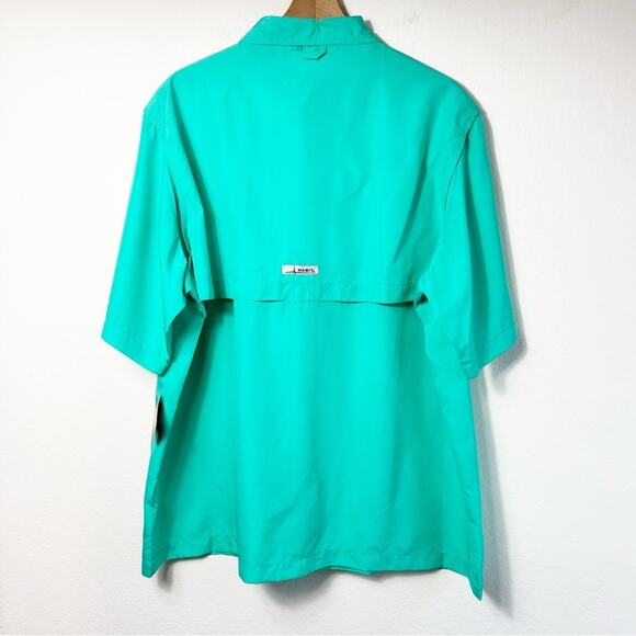 HABIT MEN'S TURQUOISE ACTIVE SHORT SLEEVE BUTTON UP SHIRT SIZE XL BRAND NEW - Picture 3 of 5